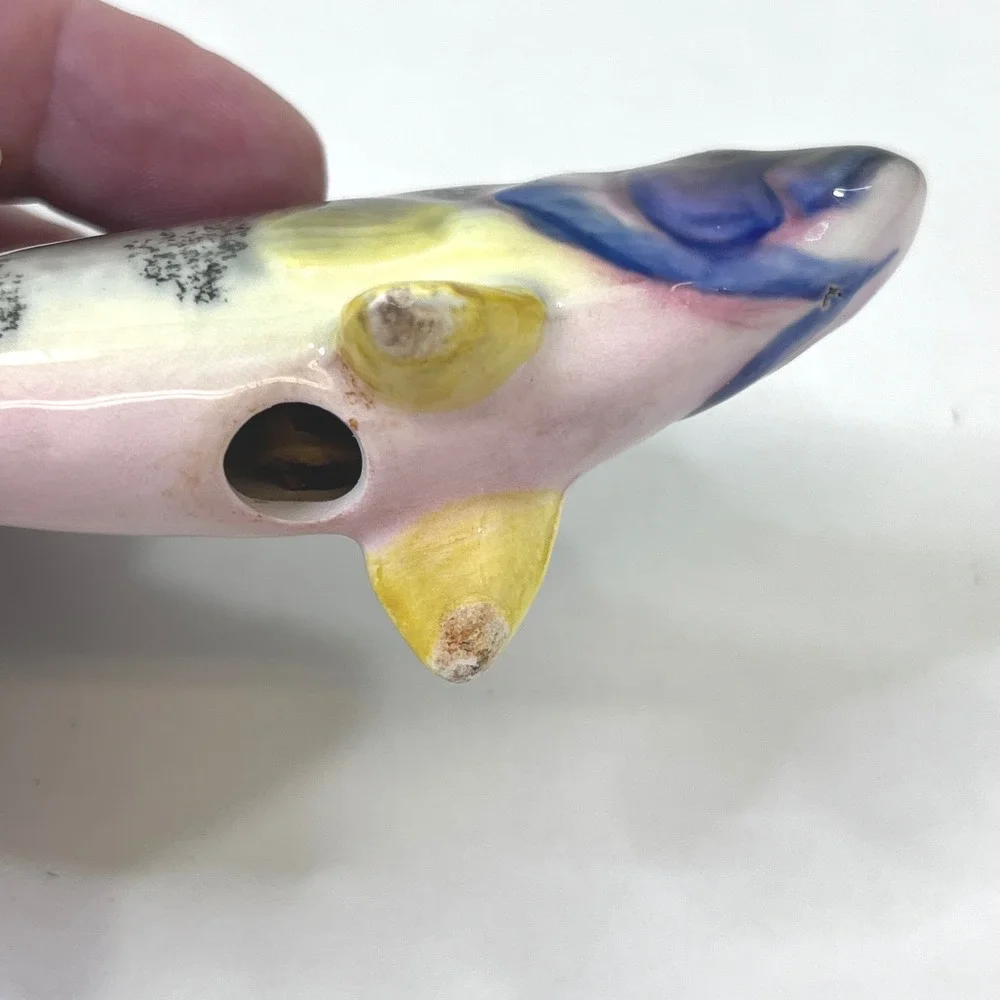 Vintage UCAGCO Fish Salt Pepper Shakers Brown Trout Yellow Perch Japan